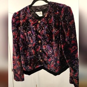 Bohemian Vintage Velvet paisley Blazer jacket
